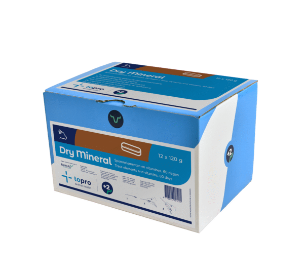 “Topro Dry Mineral bolus – mineraal dieetvoeder voor droogstaande koeien met 60 dagen afgifte van sporenelementen en vitamines ter voorbereiding op afkalven”