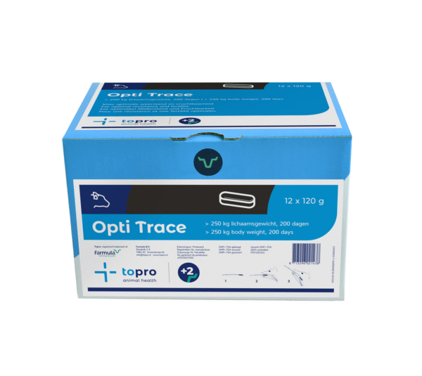 “Topro Opti Trace bolus – sporenelementenbolus voor koeien en jongvee, bevordert weerstand en vruchtbaarheid 6 maanden lang”