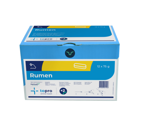 “Topro Rumen bolus – aanvullend diervoeder voor rundvee ter ondersteuning van pensflora, penswerking en herkauwactiviteit”